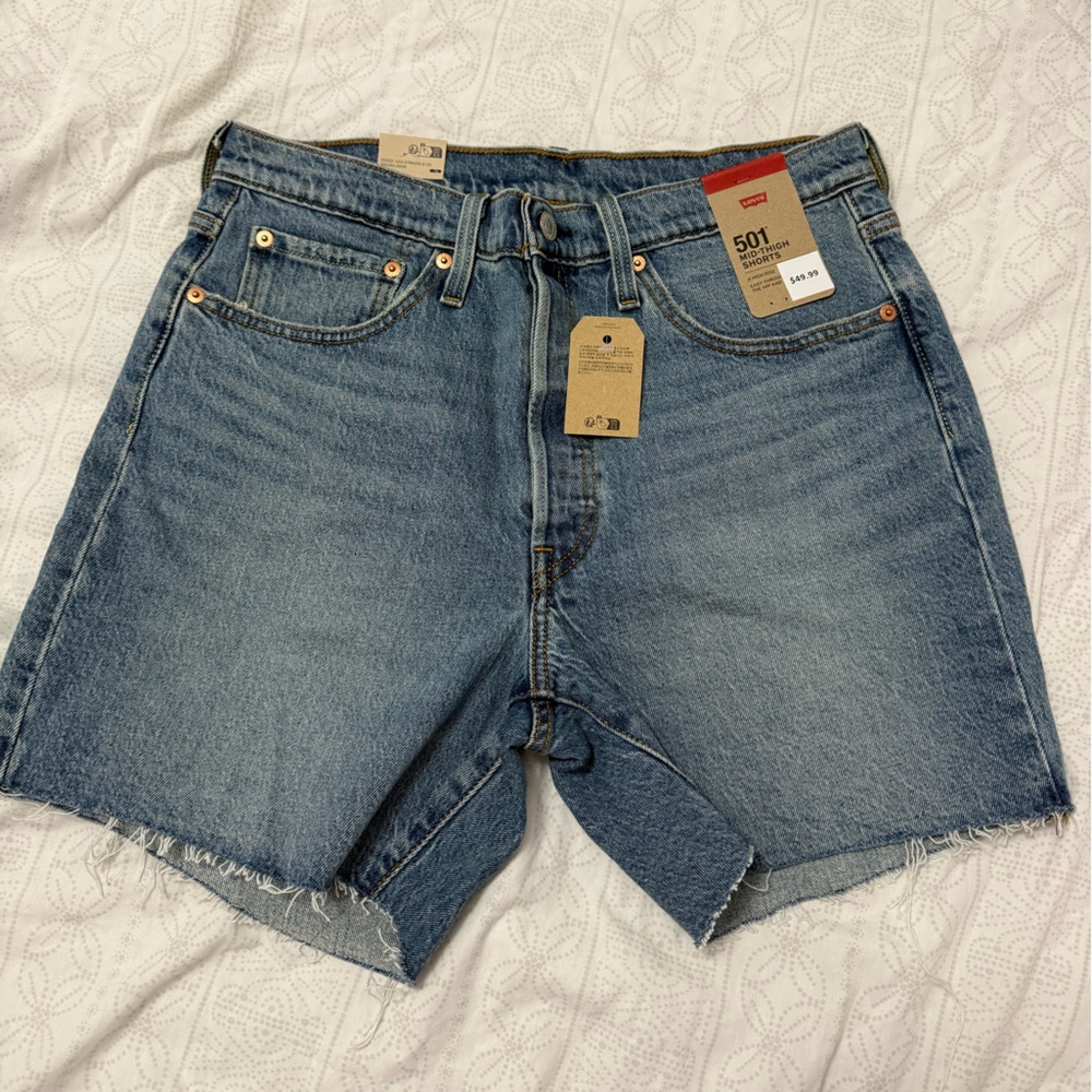 Levi's Blue Mid Thigh Shorts